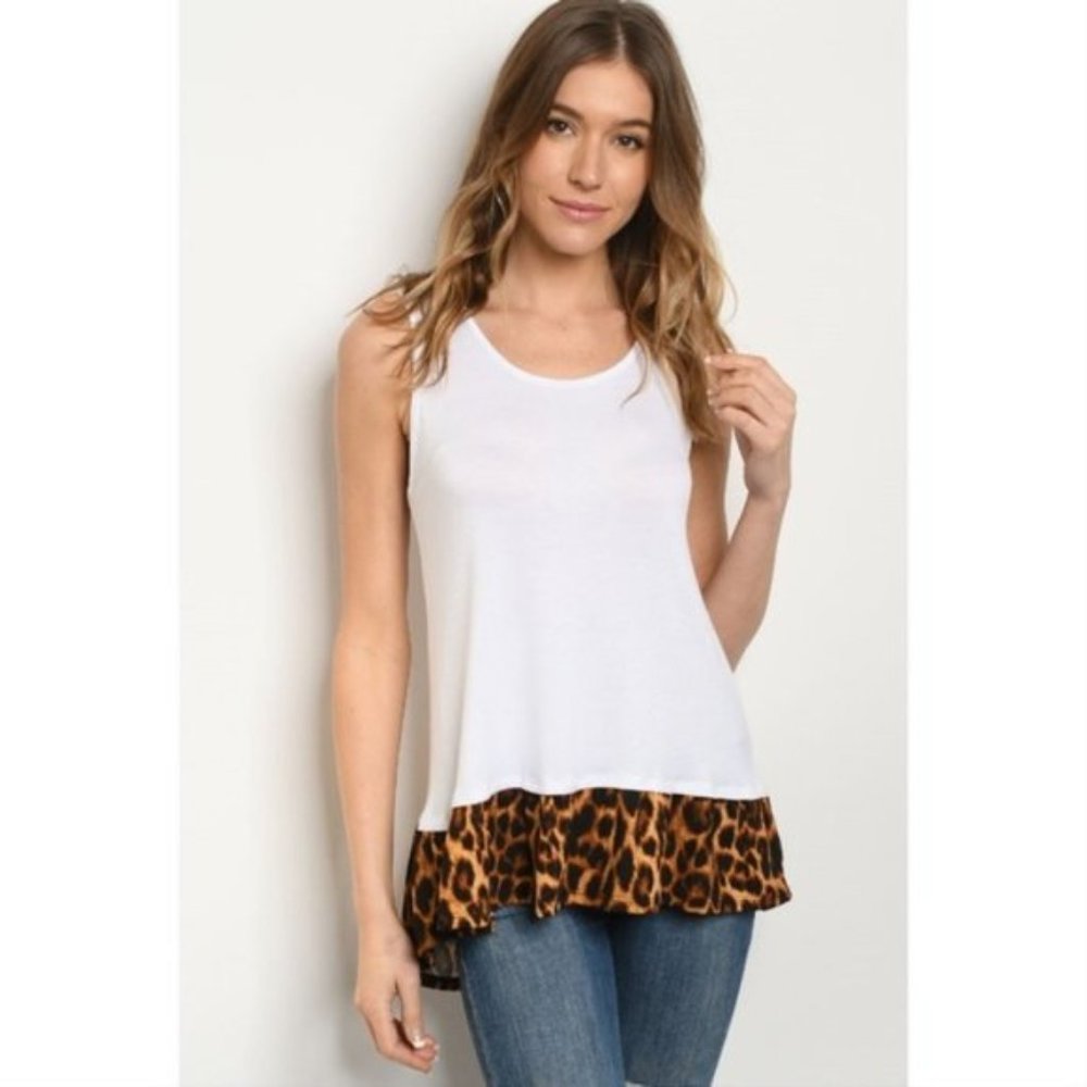 Leopard Detail Tank Top